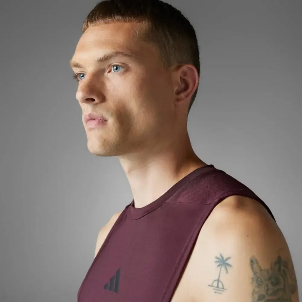 Adidas Men’s Burgundy Designed-For-Training Intensity Tank Top - L